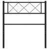 vidaXL T&ecirc;te de lit de remplacement m&eacute;tal noir 90 cm