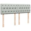 vidaXL Sommier &agrave; lattes de lit et matelas Gris clair 140x200cm Velours