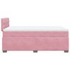 vidaXL Sommier &agrave; lattes de lit avec matelas rose 120x190 cm velours