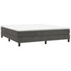 vidaXL Cadre de lit gris fonc&eacute; 160x200 cm velours