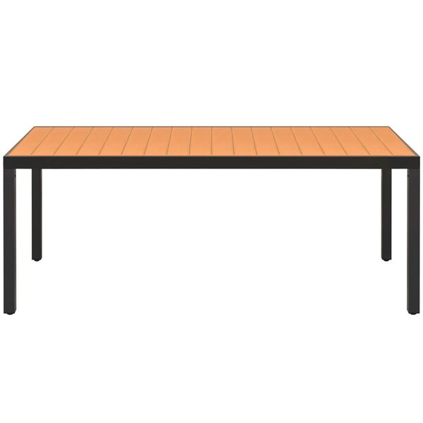 vidaXL Ensemble &agrave; manger de jardin 9pcs PVC r&eacute;sine tress&eacute;e noir marron