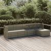 vidaXL Salon de jardin 5 pcs avec coussins Gris Résine tressée