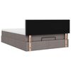 vidaXL Lit ottoman avec matelas taupe 140x200 cm tissu