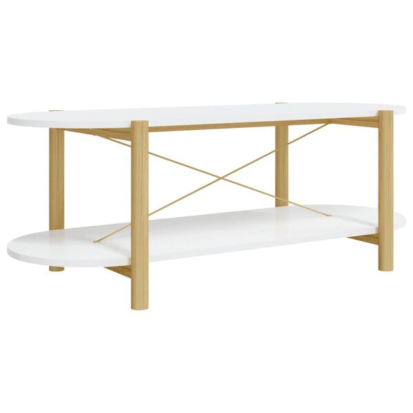 vidaXL Table basse Blanc 110x48x40 cm Bois d'ingénierie