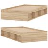 vidaXL Cadre de lit sans matelas ch&ecirc;ne sonoma 100x200 cm