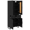 vidaXL Haut Armoire Montage mural 2 pcs Ch&ecirc;ne noir Bois d'ing&eacute;nierie