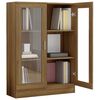 vidaXL Armoire &agrave; vitrine Ch&ecirc;ne brun 82,5x30,5x115cm Bois d'ing&eacute;nierie