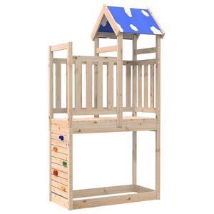 vidaXL Tour de jeu Marron 110,5 x 52,5 x 215 cm Pin massif