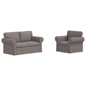 vidaXL Canap&eacute; 2 pcs Taupe