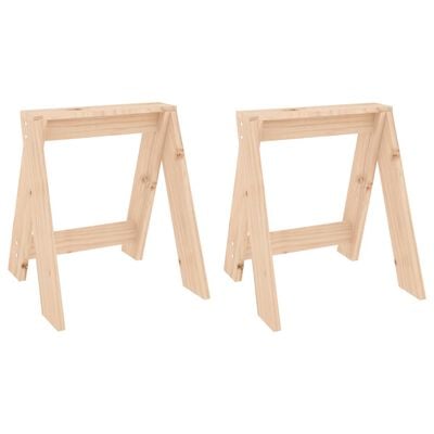 vidaXL Tabourets lot de 2 40x40x45 cm bois massif de pin