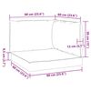 vidaXL Coussins de palette lot de 3 gris fonc&eacute; m&eacute;lang&eacute; tissu