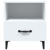 vidaXL Tables de chevet 2 pcs Blanc Bois d'ingénierie