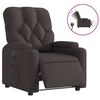 vidaXL Fauteuil inclinable &eacute;lectrique Marron fonc&eacute; Tissu