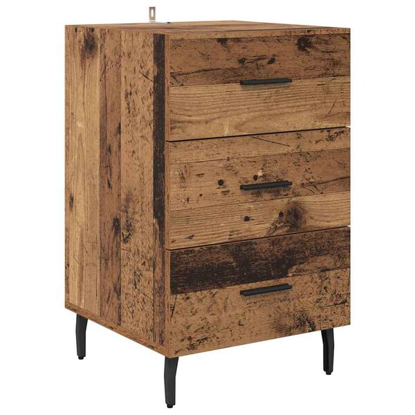 vidaXL Cabinet de chevet Bois ancien 40 x 40 x 66 cm Bois d'ingénierie