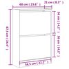 vidaXL Armoire &agrave; chaussures noir 60x21x87,5 cm bois d'ing&eacute;nierie