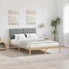 vidaXL Cadre de lit Gris clair 140 x 200 cm Pin massif