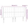 vidaXL T&ecirc;te de lit avec oreilles Cr&egrave;me 183x23x118/128 cm Tissu
