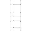 vidaXL Système de garde-robe télescopique barres et étagère Aluminium