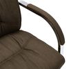 vidaXL Chaise de bureau cantilever Marron Tissu