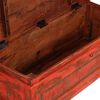vidaXL Coffre de rangement bois de manguier massif 101x39x42 cm rouge