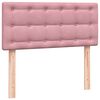 vidaXL Sommier &agrave; lattes de lit avec matelas rose 80x220 cm velours
