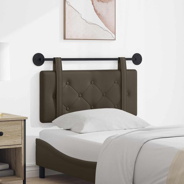 vidaXL T&ecirc;te de lit suspendue Montage mural Gris 90 cm Simili cuir