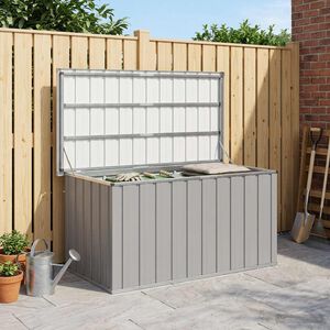 vidaXL Bo&icirc;te de rangement de jardin Gris 129x67x65 cm