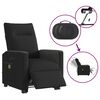 vidaXL Fauteuil inclinable de massage &eacute;lectrique Noir Tissu