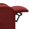 vidaXL Fauteuil de massage Rouge bordeaux Tissu