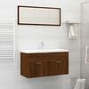 vidaXL Ensemble de meubles de salle de bain 2 pcs Ch&ecirc;ne marron