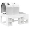 vidaXL Lit avec Tunnel 4 pcs Blanc Bois d'ing&eacute;nierie