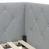 vidaXL Cadre de lit d'angle avec matelas Gris clair 100 x 200 cm tissu