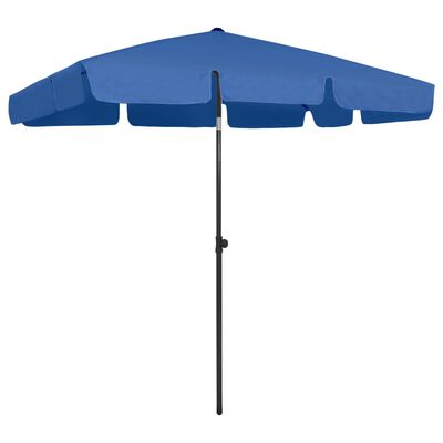 vidaXL Parasol de plage bleu azuré 200x125 cm