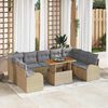 vidaXL Ensemble de canap&eacute; de jardin 10 pcs beige et gris clair