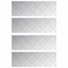 vidaXL Nez de marche Rectangulaire 4 pcs Argent&eacute; 75 x 25 cm Aluminium