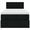 vidaXL Cadre de lit ottoman avec matelas noir 90x190 cm tissu