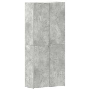 vidaXL Cabinet &agrave; chaussures 80 x 35.5 x 180 cm Bois d'ing&eacute;nierie Gris