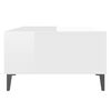 vidaXL Table basse blanc brillant 103,5x60x35 cm bois d'ing&eacute;nierie