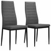 vidaXL Chaises &agrave; manger lot de 2 gris clair tissu
