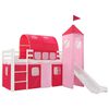 vidaXL Lit mezzanine d'enfants avec toboggan et &eacute;chelle Pin 208x230 cm