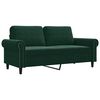vidaXL Canap&eacute; &agrave; 2 places Vert fonc&eacute; 140 cm Velours