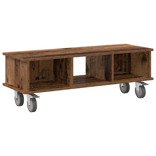 vidaXL Meuble TV Bois ancien 100 x 35 x 35 cm Bois d'ing&eacute;nierie