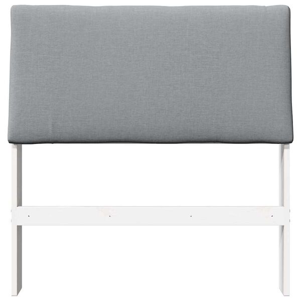 vidaXL T&ecirc;te de lit capitonn&eacute;e Gris clair 100 cm Pin massif