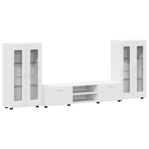 vidaXL Ensemble meuble TV FLORIN 3 pc Blanc Bois d'ing&eacute;nierie