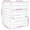 vidaXL Composteur Noir 63,5x63,5x77,5 cm Bois massif de pin