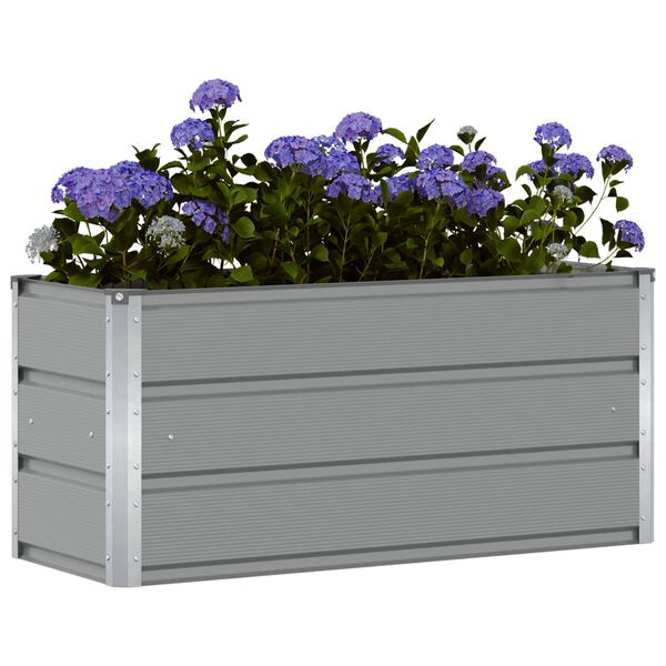 vidaXL Jardini&egrave;re Gris clair 100 x 40 x 45 cm Acier