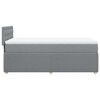 vidaXL Sommier &agrave; lattes de lit avec matelas gris clair 80x200 cm tissu