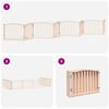 vidaXL Barri&egrave;re pour chien porte pliable 8 panneaux bois de peuplier