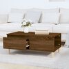 vidaXL Table basse Ch&ecirc;ne marron 90x50x36,5 cm Bois d'ing&eacute;nierie