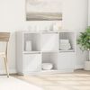 vidaXL Buffet Blanc 110,5x35x80 cm Bois massif de pin
